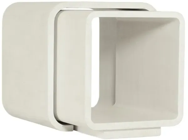 Serenity Kai Raffia Bunching End Table, Ivory