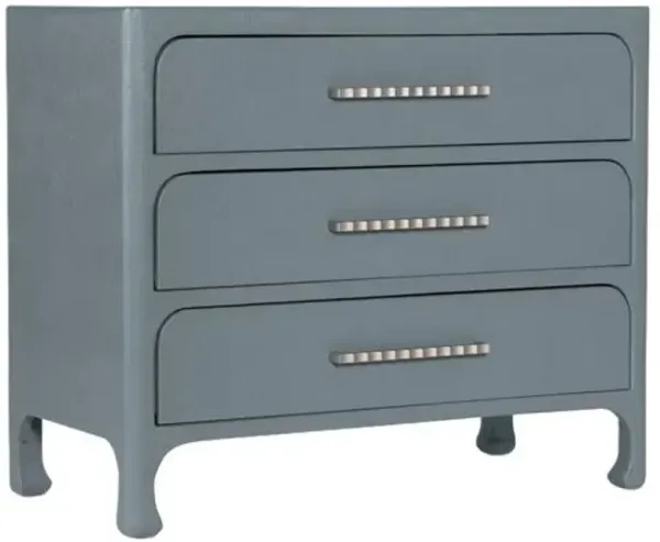 Serenity Cruiser 3-Drawer Raffia Accent Chest - Hooker Furniture - Blue
