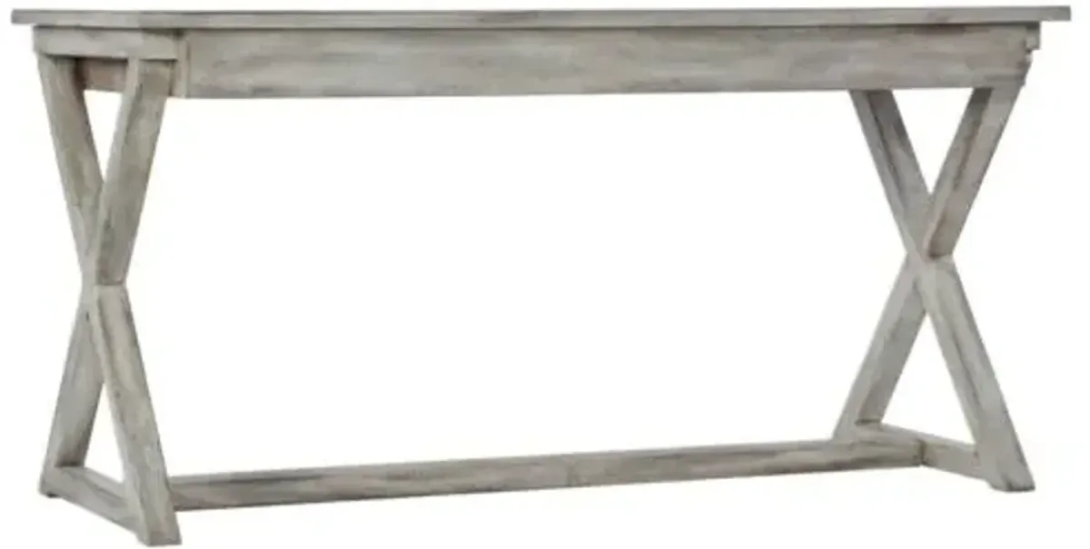 Melange Dixon 3-Drawer Writing Desk - Light Gray - Hooker Furniture