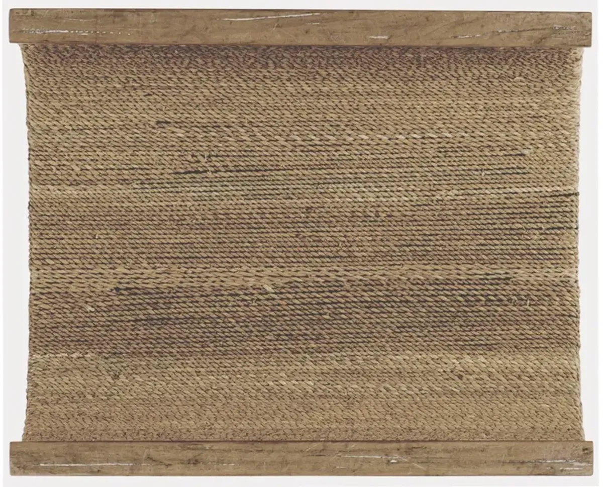 Melange Lenny Woven Rope End Table, Brown