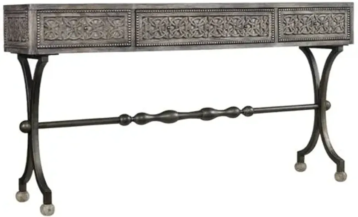 Ravenna 3-Drawer Console Table - Gray - Hooker Furniture