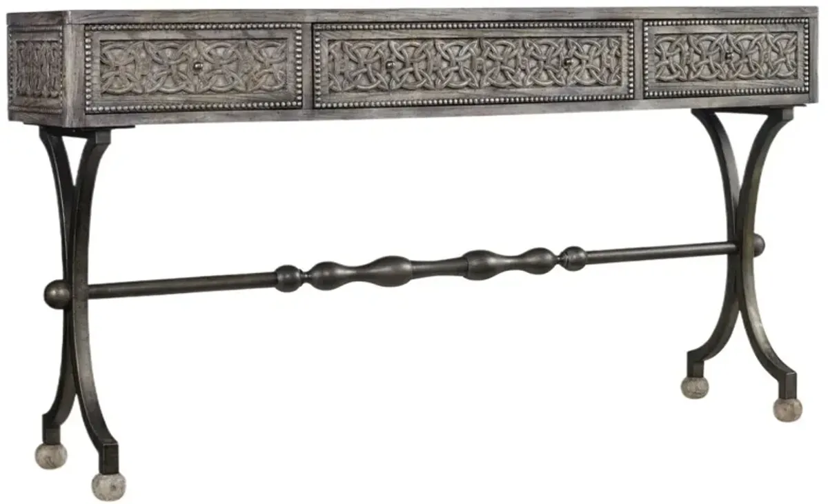 Ravenna 3-Drawer Console Table, Gray