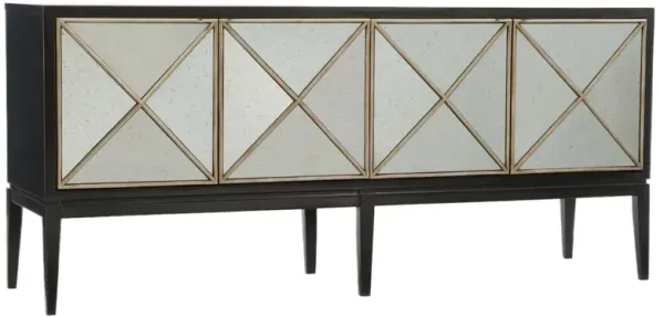 Melange Jova 4-Door Credenza, Black