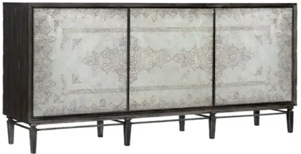 Melange Rosella 3-Door Hand-painted Console Table - Brown/Gray - Hooker Furniture