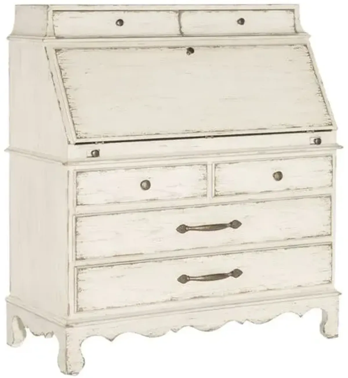 Americana 12-Drawer Secretary - Ivory - Hooker Furniture