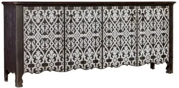Americana Entertainment Credenza - Black - Hooker Furniture