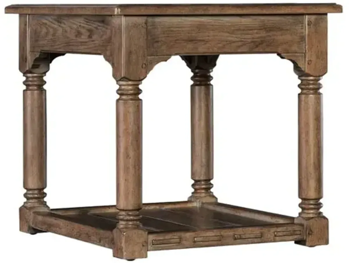 Americana 1-Drawer End Table - Brown - Hooker Furniture