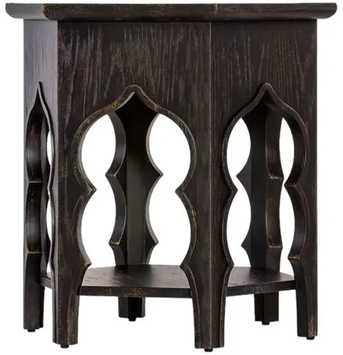 Americana Hexagon End Table - Hooker Furniture - Black