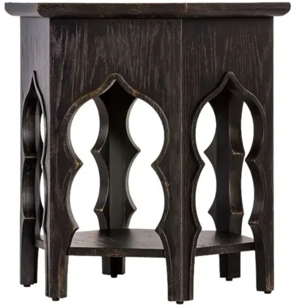 Americana Hexagon End Table - Hooker Furniture - Black