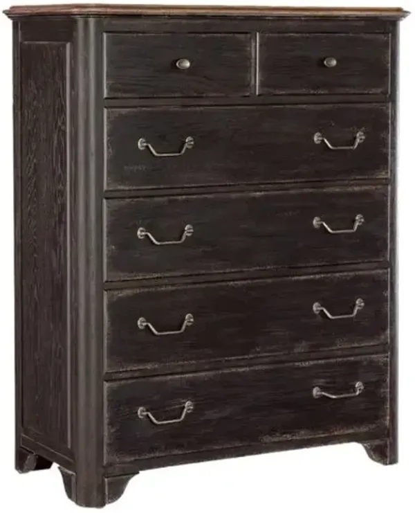 Americana 6-Drawer Chest - Hooker Furniture - Black