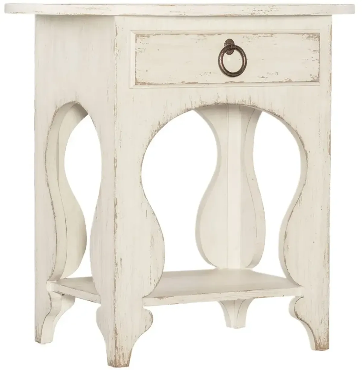 Americana 1-Drawer Oval Nightstand