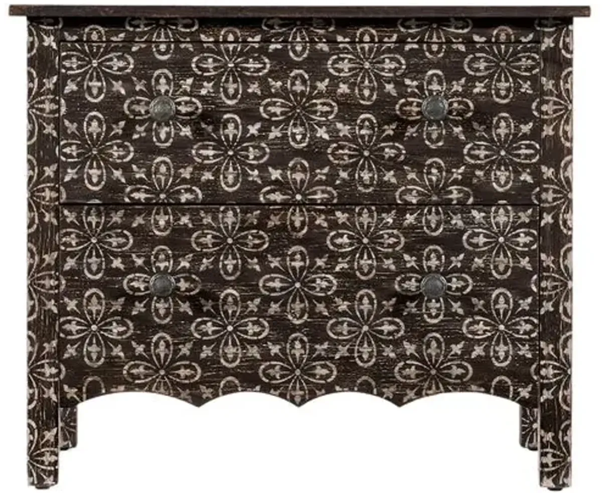 Americana 2-Drawer Patterned Nightstand - Hooker Furniture