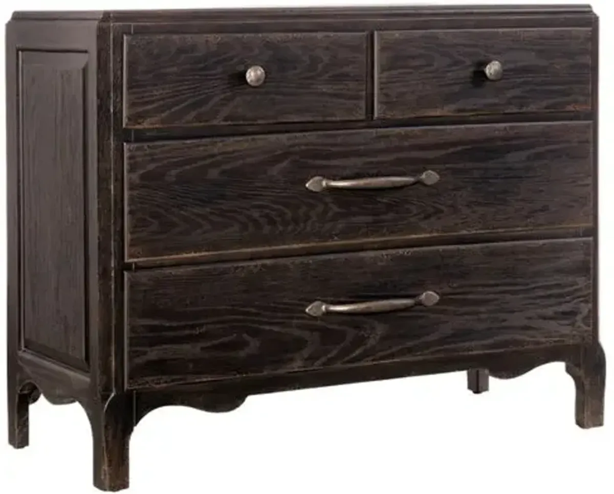 Americana 4-Drawer Bachelor Chest - Hooker Furniture - Black