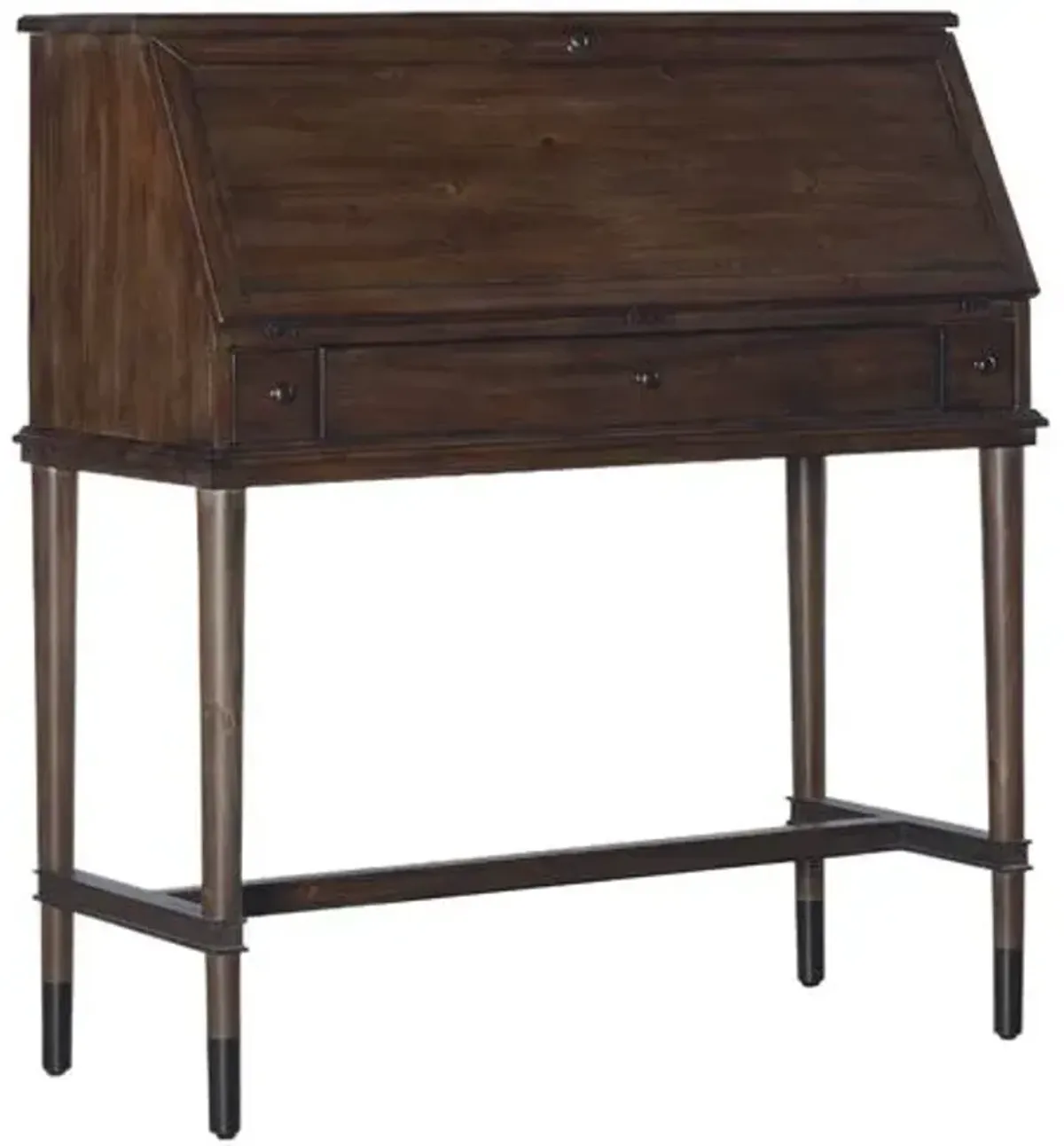 Commerce & Market Secretariat 3-Drawer Secretary - Brown - Hooker Furniture
