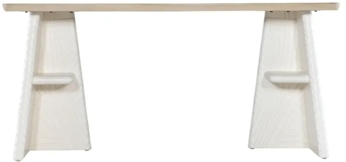 Effie Writing Table, Creamy White/Light Elm