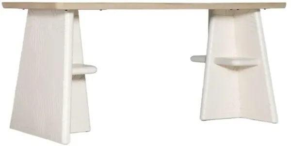 Effie Writing Table, Creamy White/Light Elm