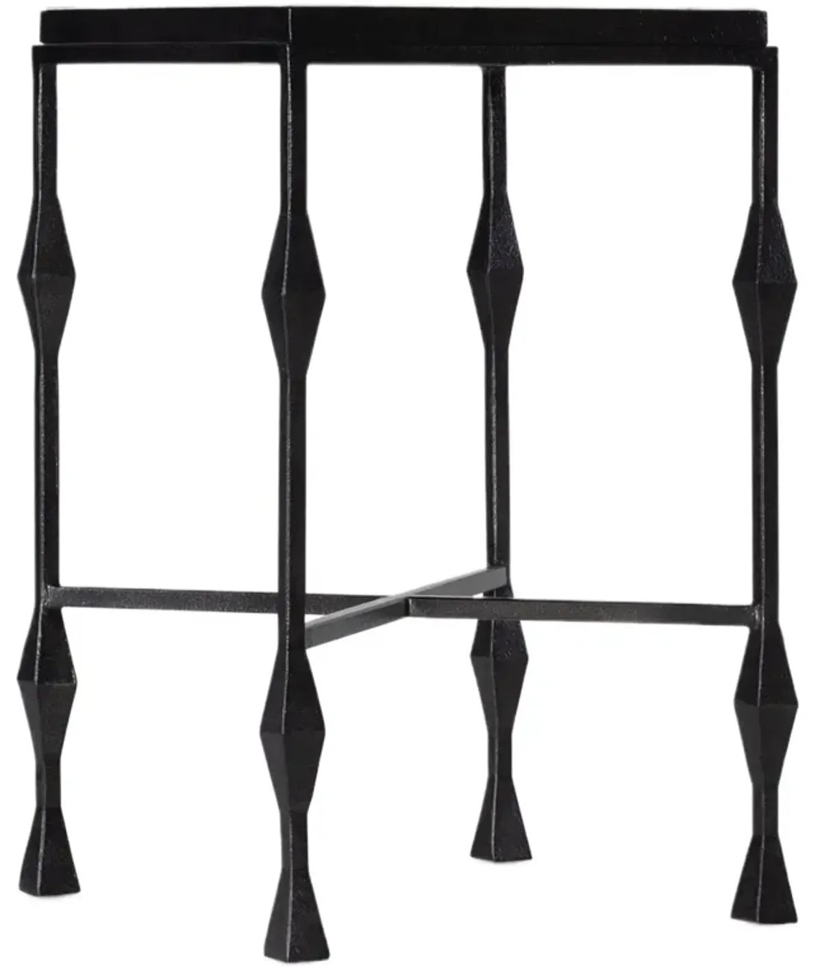 Commerce & Market Steel/Stone Side Table, Black