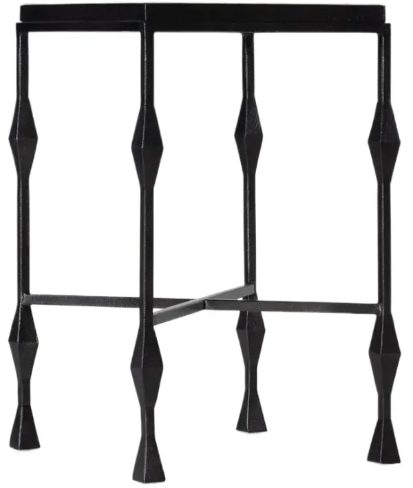 Commerce & Market Steel/Stone Side Table, Black