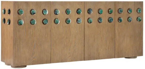 Commerce and Market Pilea 4-Door Oak Entertainment Credenza, Natural