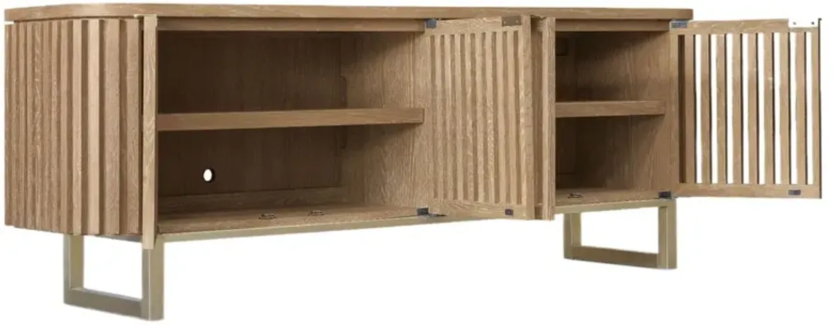 Commerce and Market Easton 4-Door Oak Entertainment Console, Natural