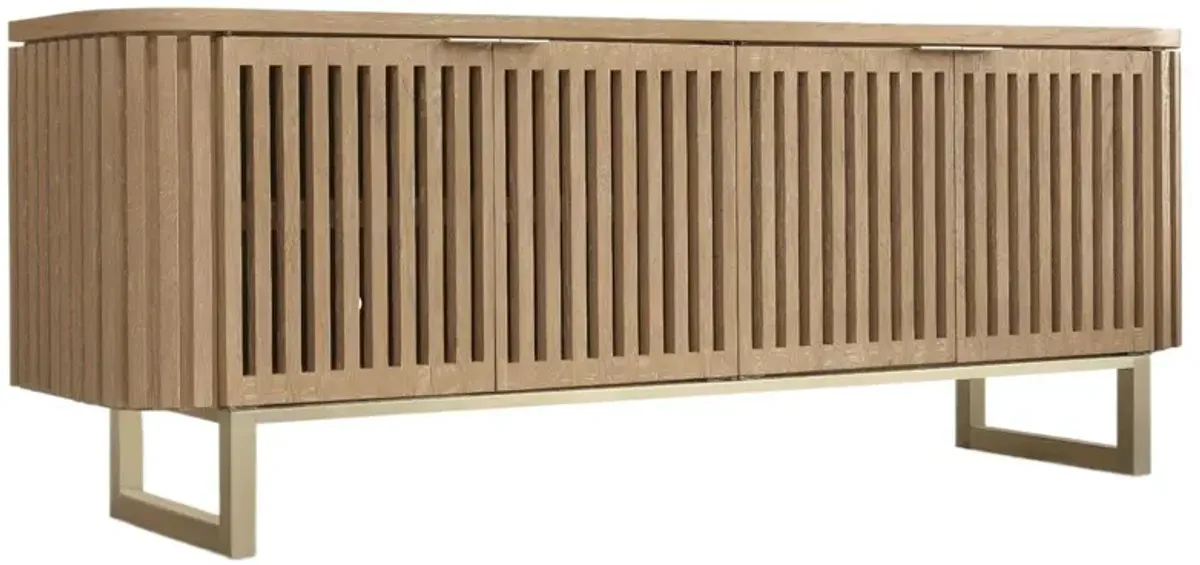 Commerce and Market Easton 4-Door Oak Entertainment Console, Natural