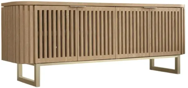 Commerce and Market Easton 4-Door Oak Entertainment Console, Natural