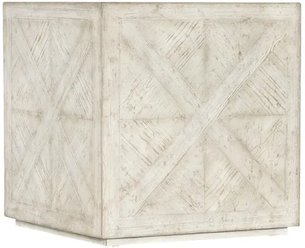 Commerce & Market Block Buster End Table, White