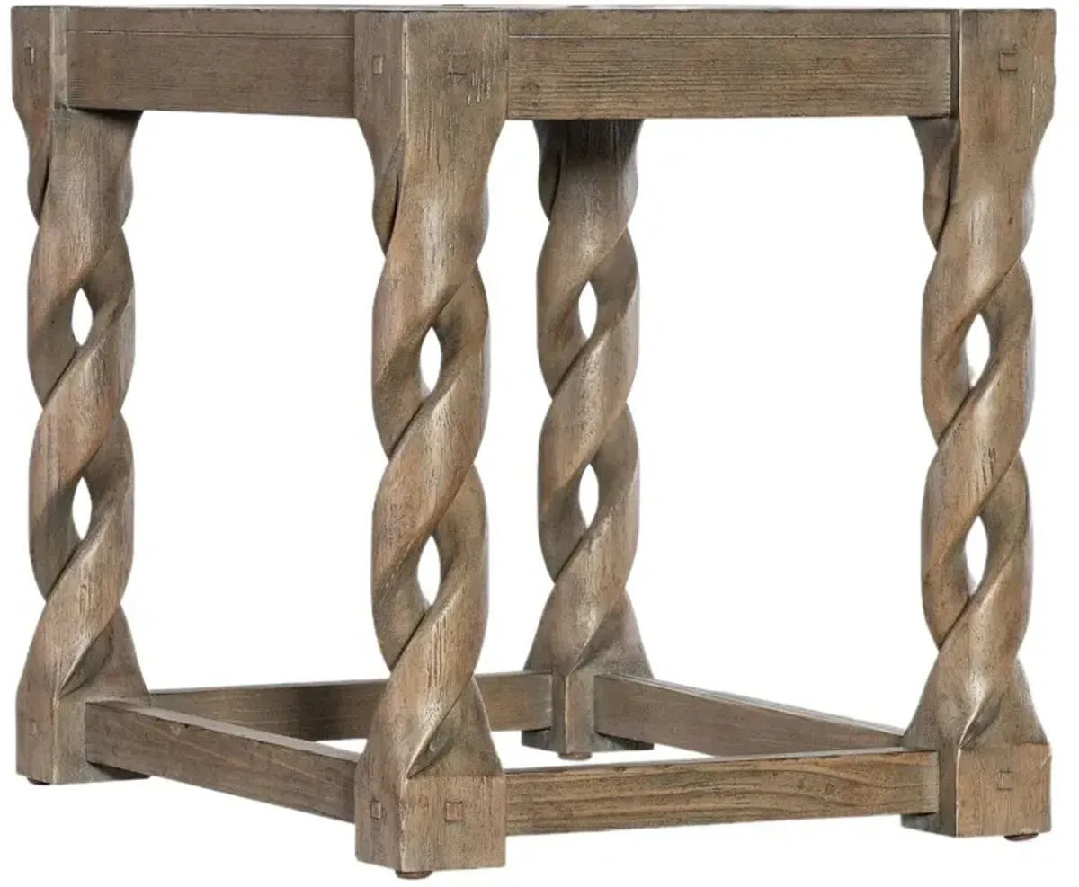 Commerce and Market Jack O'bein Twisted End Table, Brown