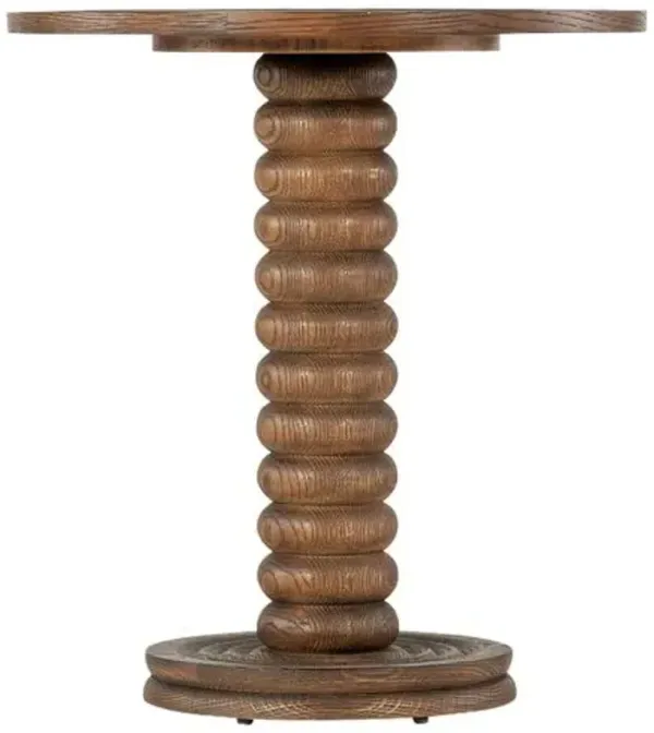 Commerce and MarketOak Spindle Accent Table - Brown - Hooker Furniture - 22Lx24Hx22W in