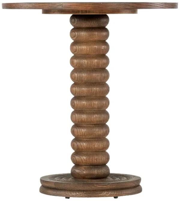 Commerce and MarketOak Spindle Accent Table, Brown