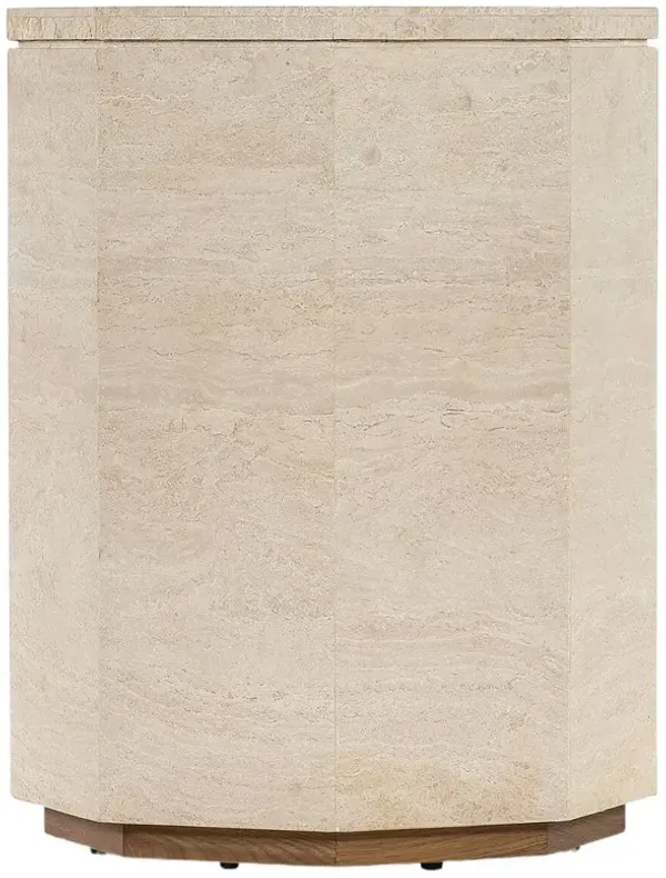 Commerce and Market Haven Marble Spot Table, Beige