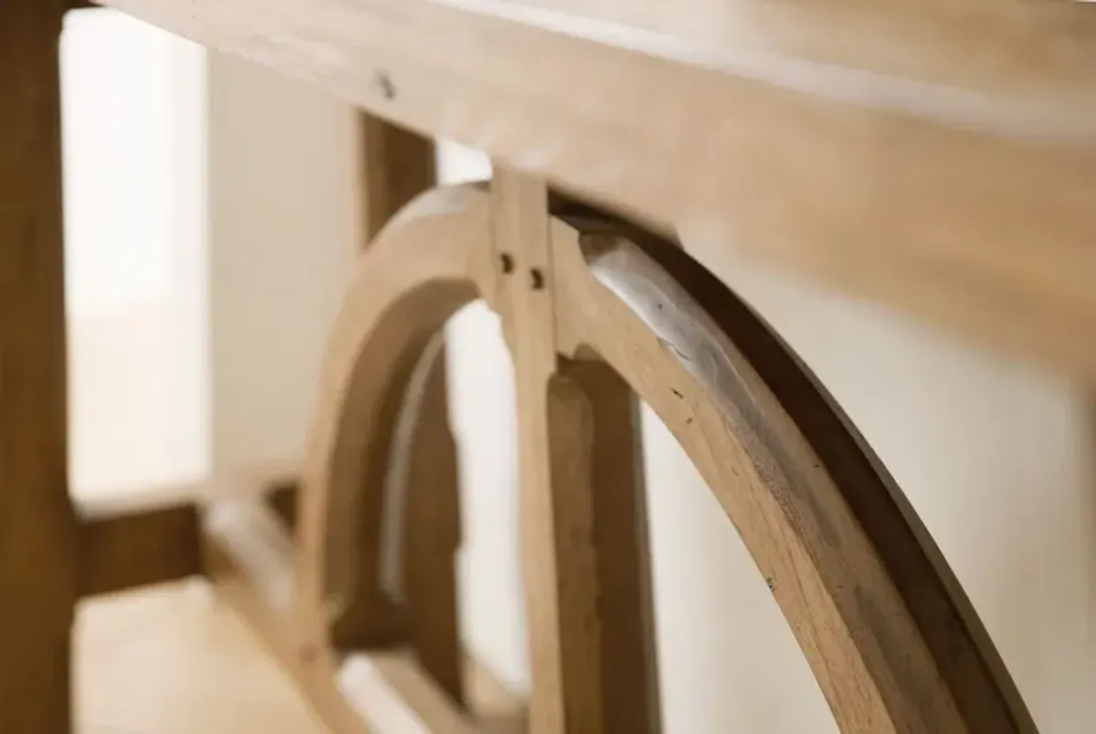 Commerce & Market Half-Circle Motif Console, Natural
