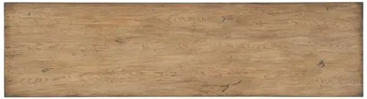 Commerce & Market Half-Circle Motif Console - Natural - Hooker Furniture - Brown