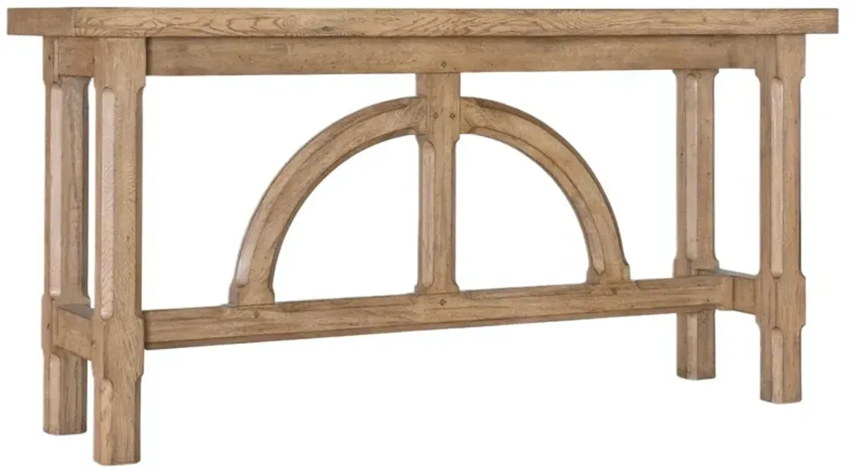 Commerce & Market Half-Circle Motif Console, Natural
