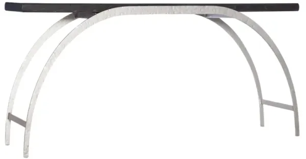 Commerce & Market Arched Metal and Wood Console, Black