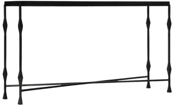 Commerce & Market Steel/Stone Console Table, Black