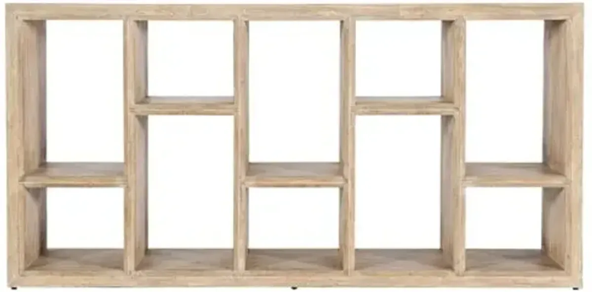 Commerce & Market 5-Shelf Console - Natural - Hooker Furniture - Brown