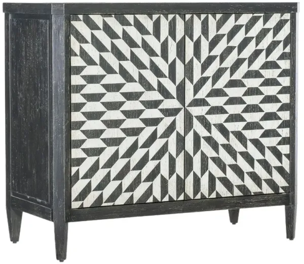 Commerce & Market Lancaster 2-Door Hall Chest, Black/White