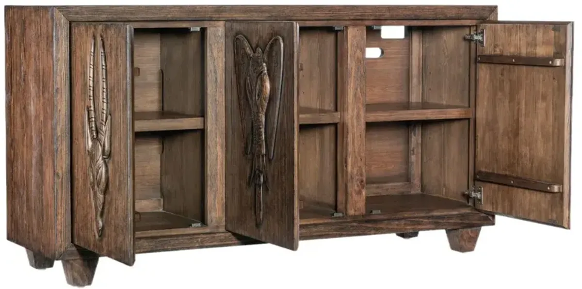 Commerce & Market Safari Credenza, Brown