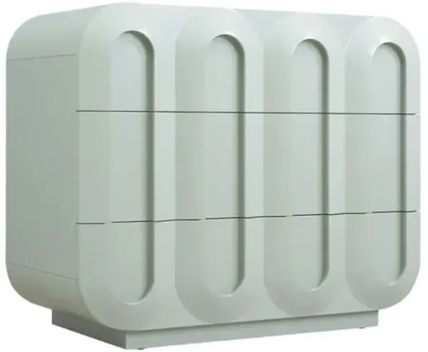 Commerce and Market Groove 3-Drawer Chest - Blue-Green Seafoam - Hooker Furniture