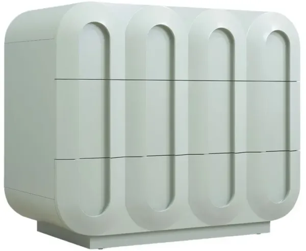 Commerce and Market Groove 3-Drawer Chest - Blue-Green Seafoam - Hooker Furniture