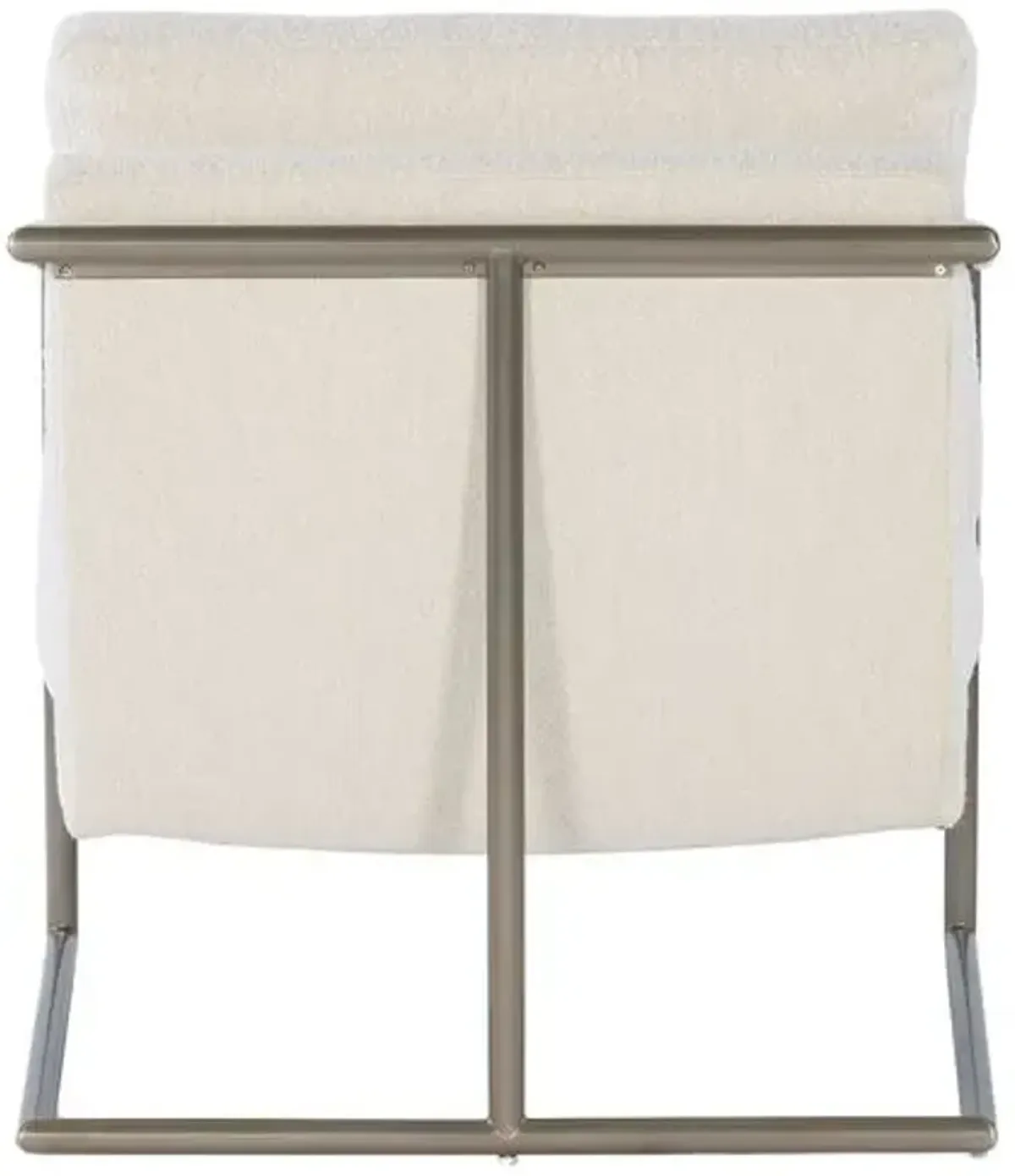 Moody Boucle/Steel Accent Chair - Hooker Furniture - Beige, Comfortable, Durable