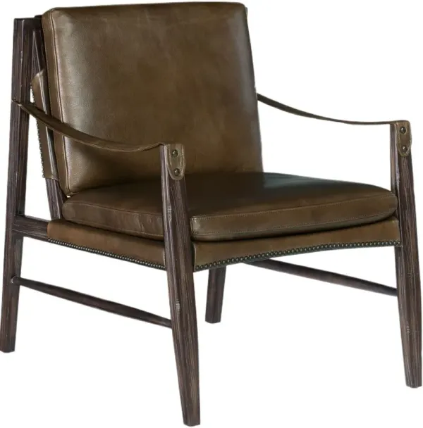 Sabi Sands Leather Sling Chair, Dark Brown