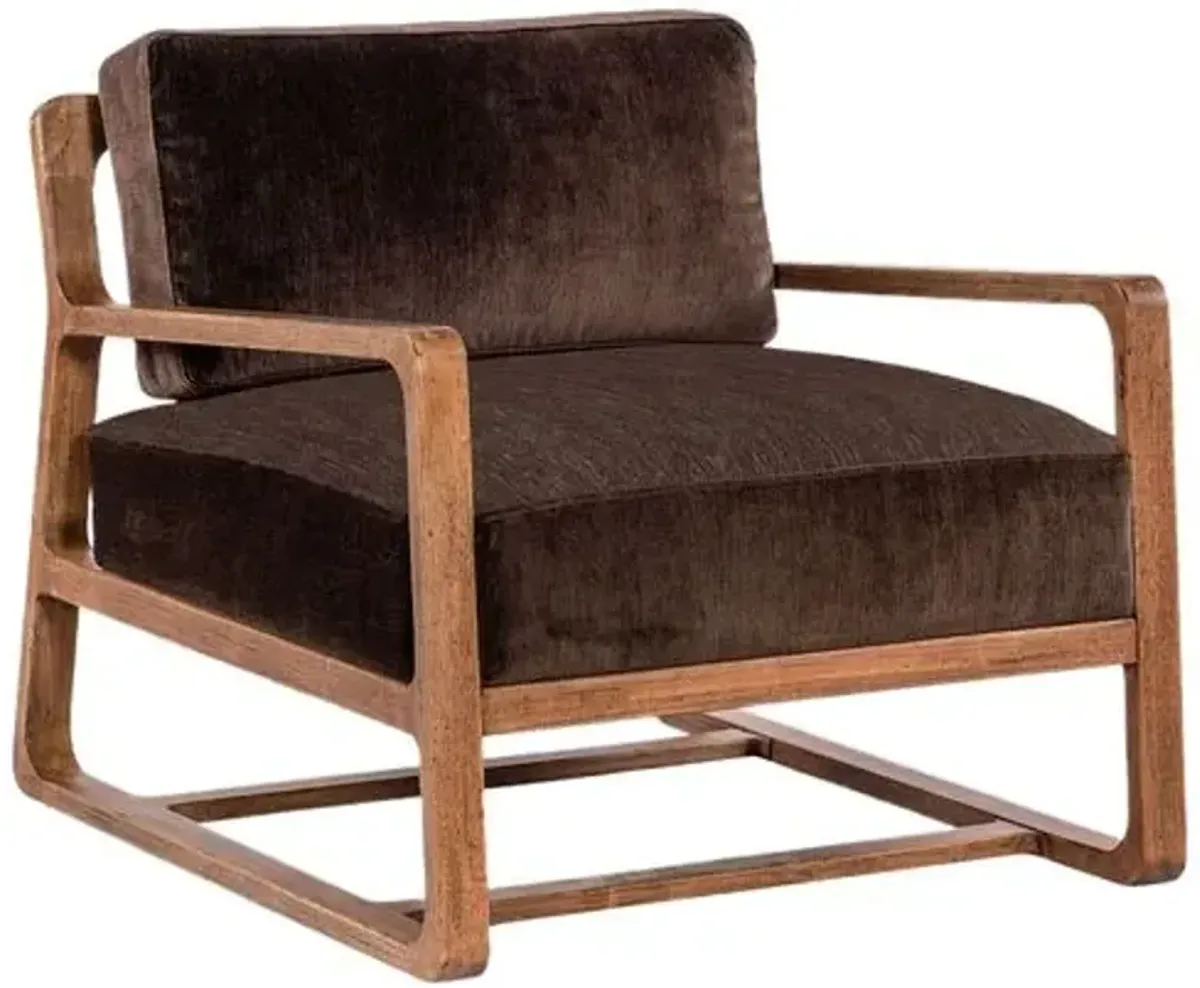 Moraine Velvet Accent Chair - Hooker Furniture - Brown, Comfortable, Durable