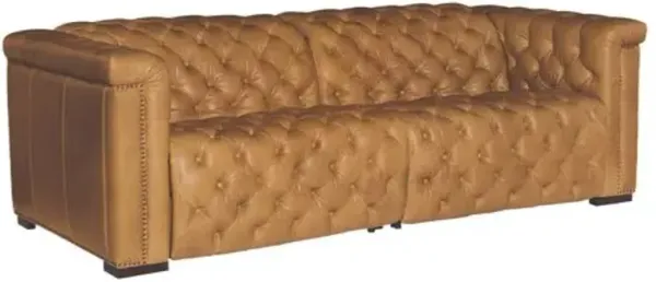 Savion 2 Over 2 Tufted Leather Sofa with Power Recliner - Hooker Furniture
