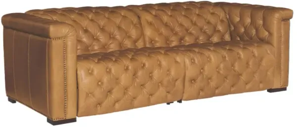Savion 2 Over 2 Tufted Leather Sofa with Power Recliner - Hooker Furniture