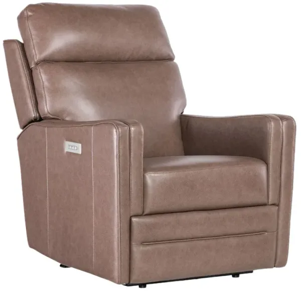 Twain Leather Zero Gravity Power Recliner with USB - Hooker Furniture - Brown