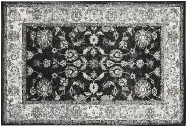 Chevy Bordered Rug, Black