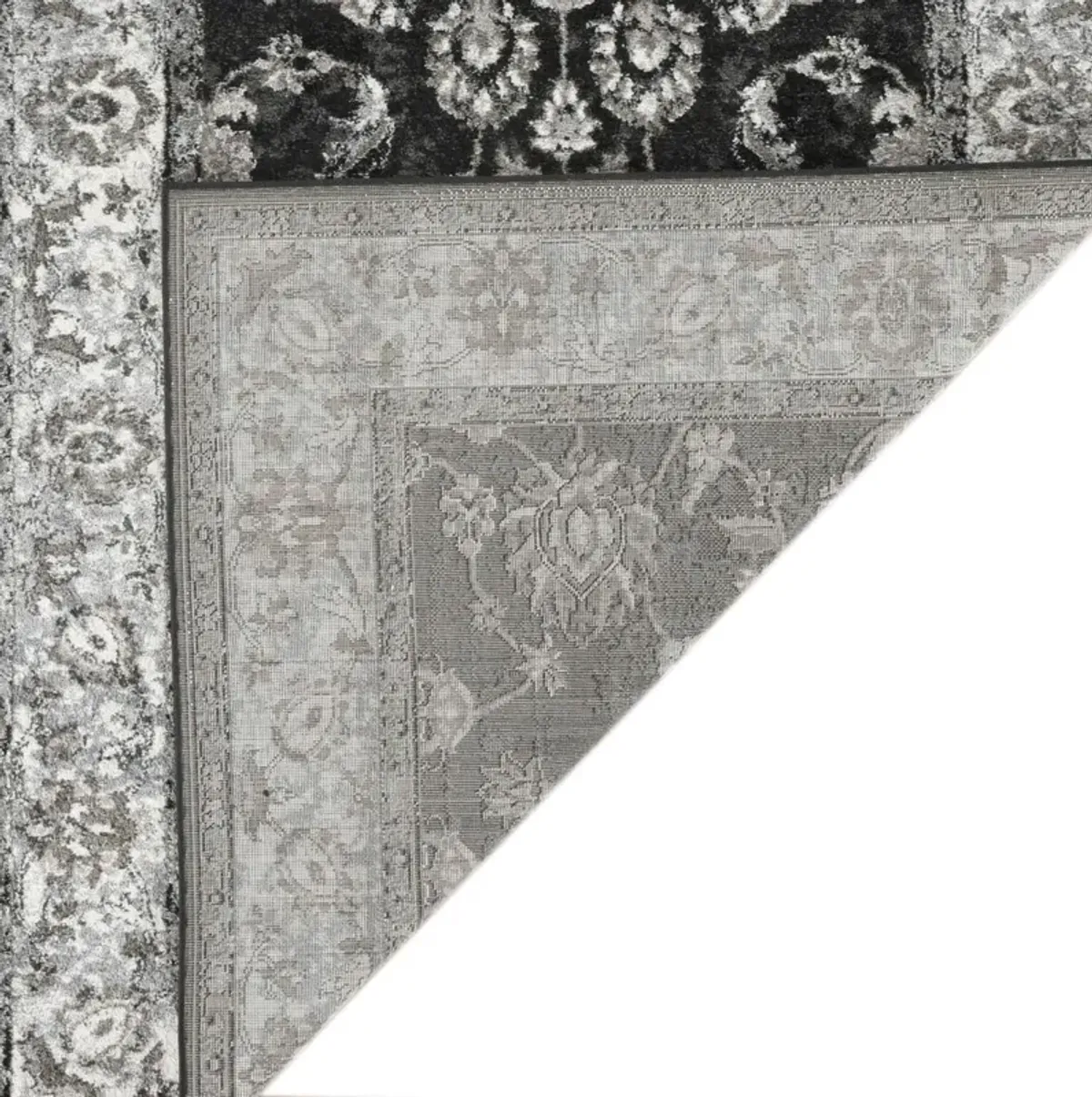 Chevy Bordered Rug, Black
