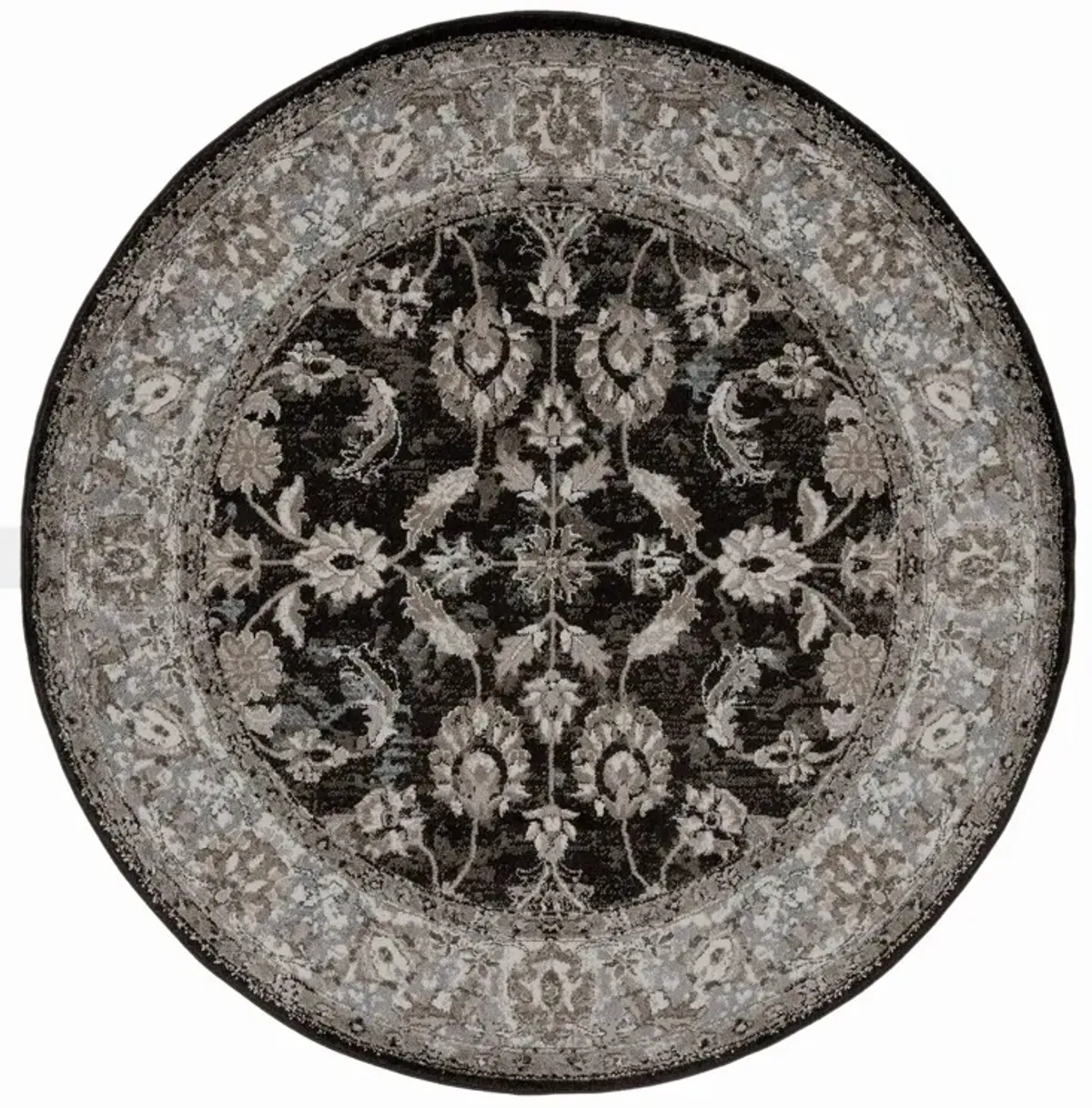 Chevy Bordered Rug, Black